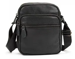 Чоловіча шкіряна сумка планшетка Tiding Bag Чорна