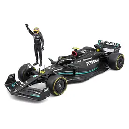 Автомодель з фігуркою Bburago Mercedes-AMG F1 W14 E Performance 1:24 в асортименті (18-28037) - мініатюра 2