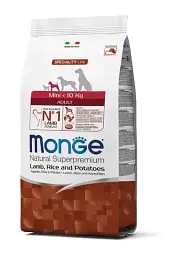 Корм Monge Dog Adult Mini Agnello сухий з ягнятком для дорослих собак дрібних порід 2.5 кг