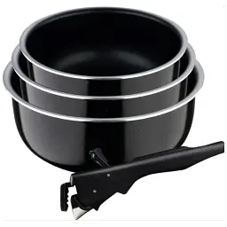 Набір посуду Bergner Click&Cook ковші 16/18/20 см 4 предмета (BG-31608-BK)