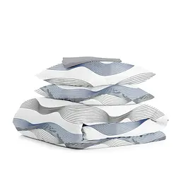 Сімейний комплект постільної білизни WAVE BLUE GREY CS1 COSAS (4822052061497)
