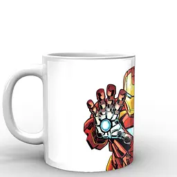 Кухоль GeekLand Залізна Людина Iron Man ручне малювання IM.02.029 330 мл білий - мініатюра 2