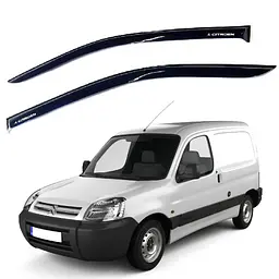 Дефлектори вікон ветровики для Citroen Berlingo I 1996-2008 Скотч 3M 2 шт Voron Glass