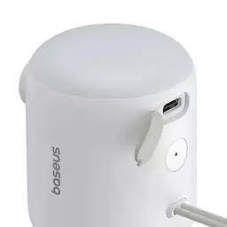 Портативний насос Baseus PocketGo Portable Air Pump 1600 mAh with LED lamp (C11157700221-00) Stellar White - мініатюра 4
