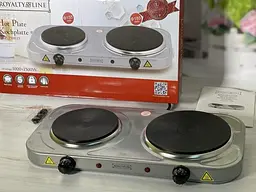 Плита двоконфоркова електрична кухонна Royalty Line DKP-2500.15 настільна переносна електроплита - мініатюра 5