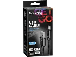 Кабель Defender USB08-03T PRO Black 1м (87802) - мініатюра 3