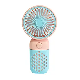 Мінівентилятор акумуляторний Mini Fan Z8 Рожево-блакитний, ручний вентилятор | портативний вентилятор (ST) - мініатюра 4