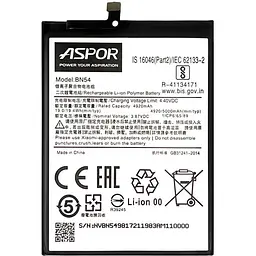 Акумулятор Aspor BN54 для Xiaomi Redmi 9/Redmi Note 9