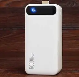 Зовнішній акумулятор Power bank WK WP-283 50000mAh (Білий) - мініатюра 2