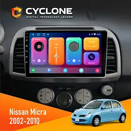 Штатна магнітола Nissan Micra 2002-2010 Cyclone C9-001 2x32 CPL Cyclone (НФ-00008953)