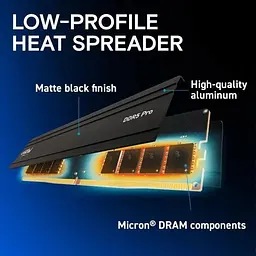 Пам'ять для настільних комп'ютерів Crucial 32 GB (2x16GB) DDR5 6000 MHz Pro (CP2K16G60C48U5) - мініатюра 3