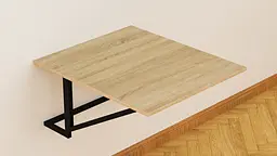 Стіл розкладний Олександр 4 Ferrum-decor 750x600x700 Чорний метал ДСП Дуб Сонома 16 мм (FRD-104895) - мініатюра 4