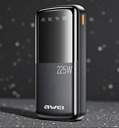 Повербанк Power Bank AWEI P13K портативна батарея зі швидкою зарядкою 22.5W 20000 mAh Чорний - мініатюра 3