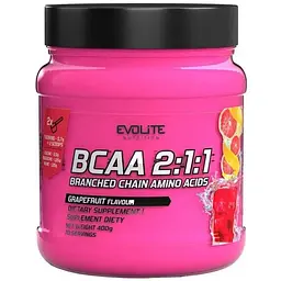Амінокислота BCAA Evolite Nutrition BCAA 2:1:1, 400 грам - Грейпфрут