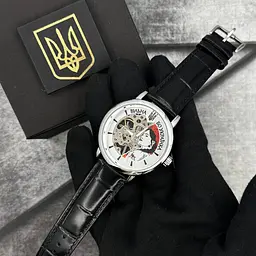 Наручний годинник жіночий 022 Silver-Black Mechanic Вільна бо Українка Patriot acs0030979 - мініатюра 2