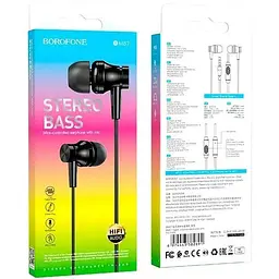 Навушники Borofone Talent універсальні earphones with mic BM67 чорні - мініатюра 2