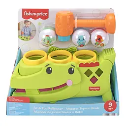 Розвивальна іграшка-сортер Fisher-Price Крокодильчик Катай та стукай (JLB94) - мініатюра 9
