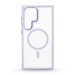 Чехол Samsung Galaxy S24 Ultra 5G (SM-S928), Unit MagSafe, фиолетовый, прозрачный, магсейф, противоударный, магнитный, панель-накладка с поддержкой MagSafe, с поддержкой беспроводной зарядки, TPU+PC, защита всего корпуса, ударопрочный