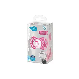 Пустушка Nuvita 7085 Air55 Cool симетрична 6m+ LITTLE GIRL яскраво-рожева NV7085SI - мініатюра 3