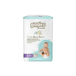 Подгузники Giggles Premium 3 Midi 4-9 кг 34 шт (8680131206896)