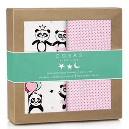 Багаторазові пелюшки дитячі PINK PANDA 2шт COSAS (4822052053201)