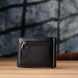 Чоловічий гаманець з металевим затискачем із натуральної шкіри ST Leather 11х8,5х1 см acs0029630 - мініатюра 9