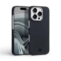 Чехол ArmorStandart BlackIcon Aramid Plain MagCase для Apple iPhone 16 Pro Black (ARM90169) - мініатюра 2