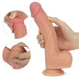 Силіконовий фалоімітатор 8.5 Nature Cock Rotating LOVETOYS 66-LV4031 100413 - мініатюра 2
