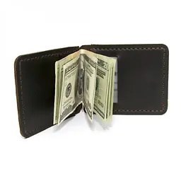 Шкіряний затиск для грошей Gofin 11,5х8,5 см acs0011955 - мініатюра 4