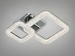Люстра стельова LED Diasha 2205/2HR, 40W, 3200K-6500K, хром, акрил, сучасний стиль для дому - мініатюра 3