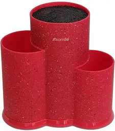 Колода для ножів Brash Stand потрійна пластикова Kamille Ø22х11 см Ø16х11 см kuh0007465 - мініатюра 3