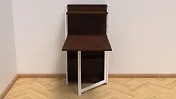 Стіл книжка з етажеркою Практик 1 Ferrum-decor 1200x640x990 Білий метал ДСП Венге Магія 16 мм (FRD-105390) - мініатюра 4