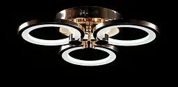 Люстра стельова LED Splendid Ray LK38/3, 80W, золото, білий, з пультом, сучасний стиль - мініатюра 3