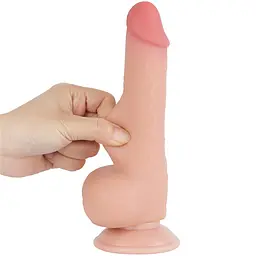 Фалоімітатор Sliding-Skin Dual Layer Dong 7.5'' 19.5 см тілесний - мініатюра 3
