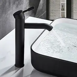 Змішувач для умивальника Rea Graff black високий REA-B8665, Чорний - мініатюра 9
