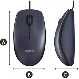 Миша провідна Logitech B100 чорна - мініатюра 5