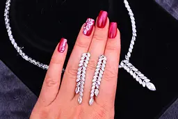 Комплект Кольє і сережки Xuping Jewelry Дебора сріблястий - мініатюра 6