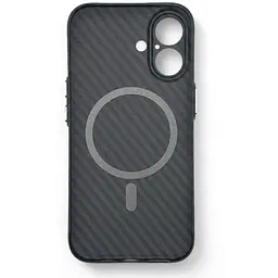 Чохол-накладка BeCover Carbonite Case (MagSafe) для Apple iPhone 16 Black (712067) - мініатюра 2