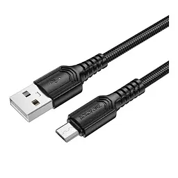 Кабель синхронизации Borofone BX116 Fast charging 2.4A USB to Micro 1 м Black (37162_3610590) - миниатюра 3