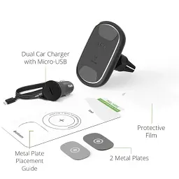 Автотримач для телефона магнітний iOttie iTap Wireless 2 Fast Charging-t тримач з бездротовою зарядкою - мініатюра 5