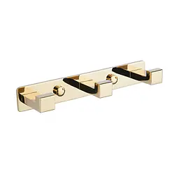 Гачок для рушників VBI Quadro gold потрійний VBI-049703GL, Золотий