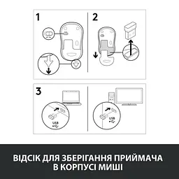 Миша бездротова Logitech M185 Wireless OPT Grey (910-002235) - мініатюра 8