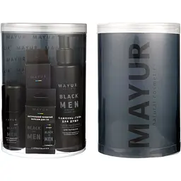 Чоловічий набір Mayur Black for men натуральний: шампунь, дезодорант, парфуми, бальзам