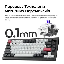 Клавіатура бездротова Keychron Q1 HE Magnetic Switch Black RGB (Q1H-M1-UA) - мініатюра 8