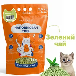 Наповнювач ModeS Tofu PetSanit зелений чай 2.6 кг - мініатюра 2