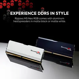 Модуль пам'яті для комп'ютера DDR5 32GB (2x16GB) 6000 MHz Ripjaws M5 Neo RGB Matte White G.Skill (F5-6000J3636F16GX2-RM5NRW) - мініатюра 6