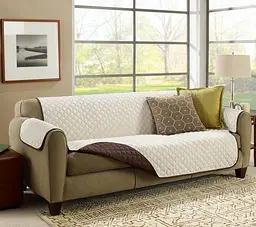 Покривало на диван (170х135 см) двостороннє Couch Coat, Коричневий, накидка на меблі (ST) - мініатюра 5