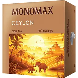 Чай чорний Monomax 100% Цейлон 200 г (100 шт. х 2 г)