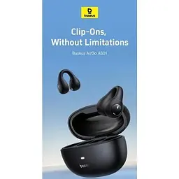 Навушники Baseus AirGo AS01 Open Ear Clip On Wireless Earbuds чорні (A00069101113-00) - мініатюра 7