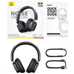 Бездротові навушники Baseus Bowie 30 Max Noise-Cancellation чорні (A00075500113-00) - мініатюра 4